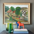 Load image into Gallery viewer, Vintage Art Mid Century Farmhouse Oil Painting From Sweden