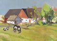 Load image into Gallery viewer, Vintage Art Original Oil Painting of Horses From Sweden