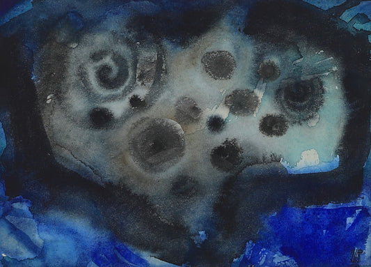 Original Vintage Abstract from Sweden by U Borgström