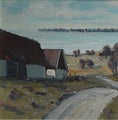 Load image into Gallery viewer, Vintage Coastal Painting by H Lindblom from Sweden