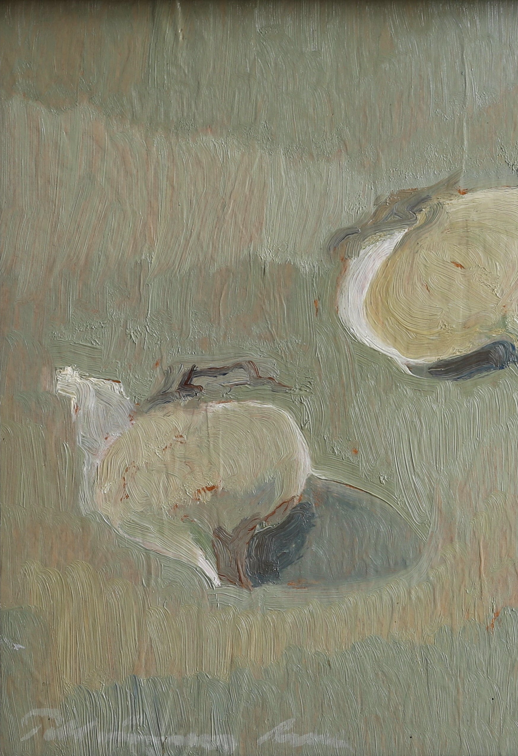Mid Century Original Still Life Painting from Sweden 1955