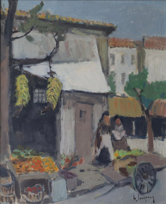 Mid Century Oil Painting From Sweden by G Isaksson