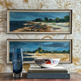 Load image into Gallery viewer, Vintage Art Room Original Pair of Coastal Oil Paintings from Sweden
