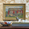 Load image into Gallery viewer, Vintage Art Mid Century Farmhouse Oil Painting From Sweden