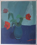 Load image into Gallery viewer, Mid Century Original Still Life Oil Painting of Tulips From Sweden