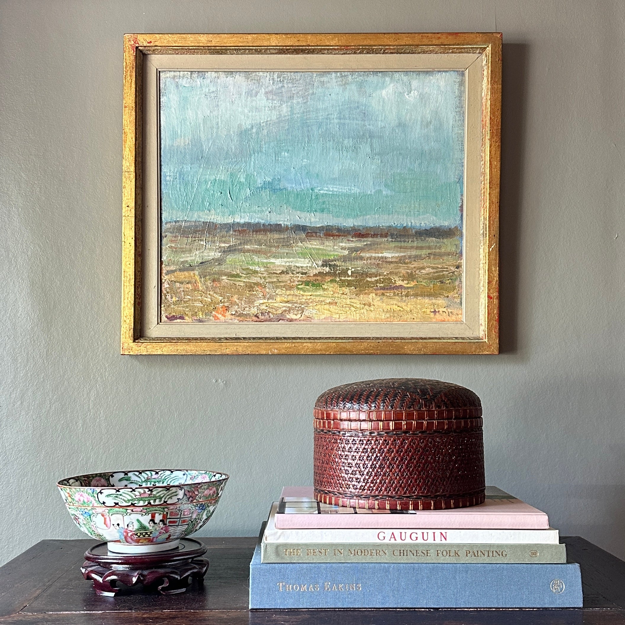 Mid Century Oil Painting by P Henje Sweden