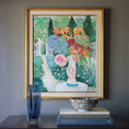 Load image into Gallery viewer, Vintage Mid Century Art Garden Scene From Sweden EH Jacobsson