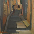 Load image into Gallery viewer, Mid Century Original Cityscape Oil Painting From Sweden