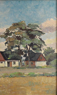 Load image into Gallery viewer, Vintage Art Room Mid Century Farmhouse Oil Painting from Sweden