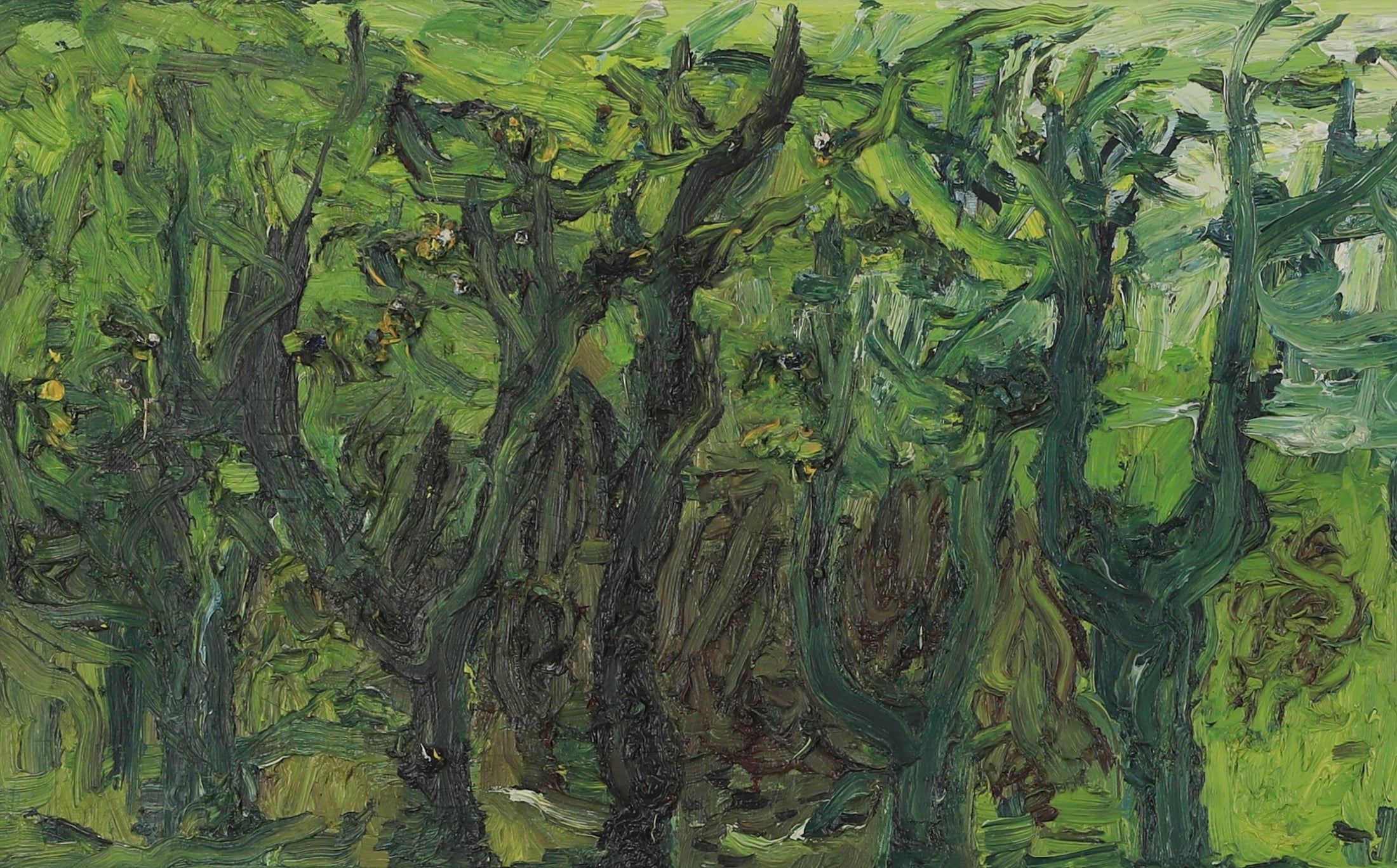 Vintage Mid Century Landscape Oil Painting From Sweden by L Herder