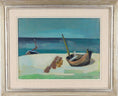 Load image into Gallery viewer, Mid Century Vintage Coastal Painting from Sweden