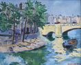 Load image into Gallery viewer, Mid Century vintage Original Parisian Oil Painting of Paris