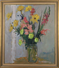 Load image into Gallery viewer, Vintage Mid Century Original Floral Still Life Oil Painting Sweden 1943