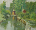 Load image into Gallery viewer, Vintage Art Original Landscape Oil Painting From Sweden
