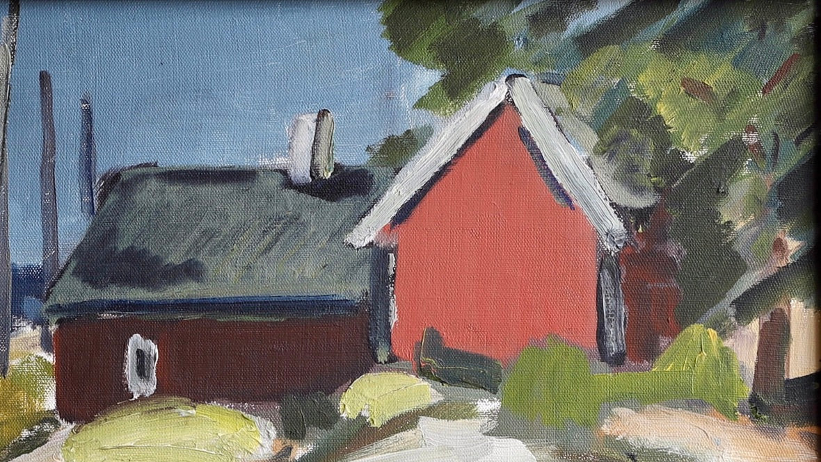 Mid Century Affordable Vintage Art Original Coastal Oil Painting