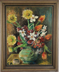 Load image into Gallery viewer, Vintage Art Room Original Still Life Oil Painting Sweden
