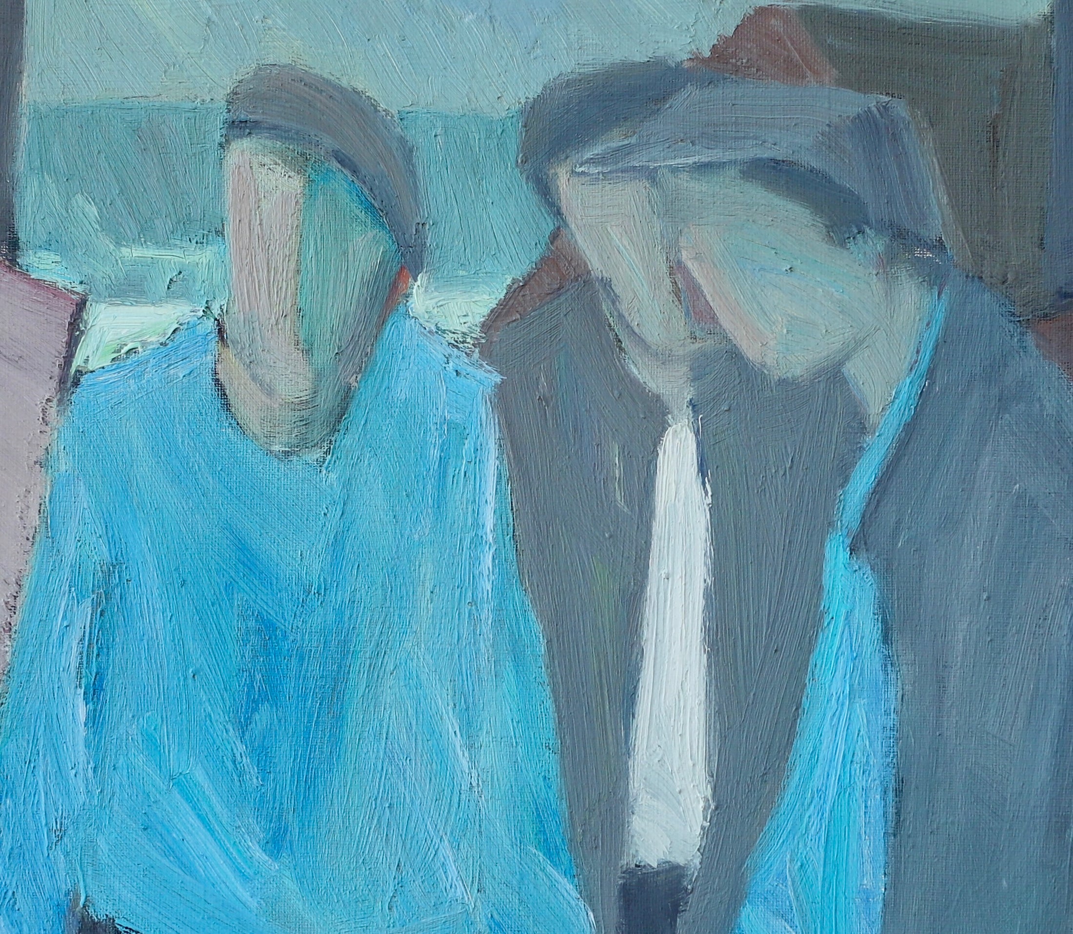 Mid Century Original Coastal Oil Painting From Sweden