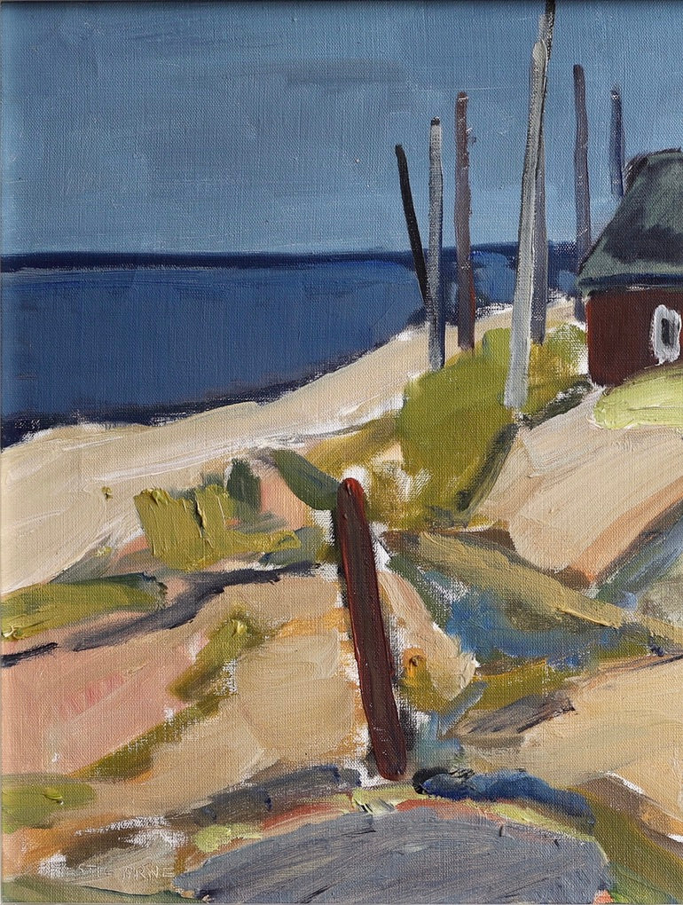 Mid Century Affordable Vintage Art Original Coastal Oil Painting
