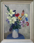 Load image into Gallery viewer, Mid Century Original Still Life Floral Oil Painting Sweden