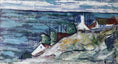Load image into Gallery viewer, Mid Century Original Coastal Oil Painting From Sweden by K Christensen