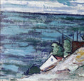 Load image into Gallery viewer, Mid Century Original Coastal Oil Painting From Sweden by K Christensen