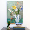 Load image into Gallery viewer, Striking Vintage Art Room Mid Century Still Life Oil Painting