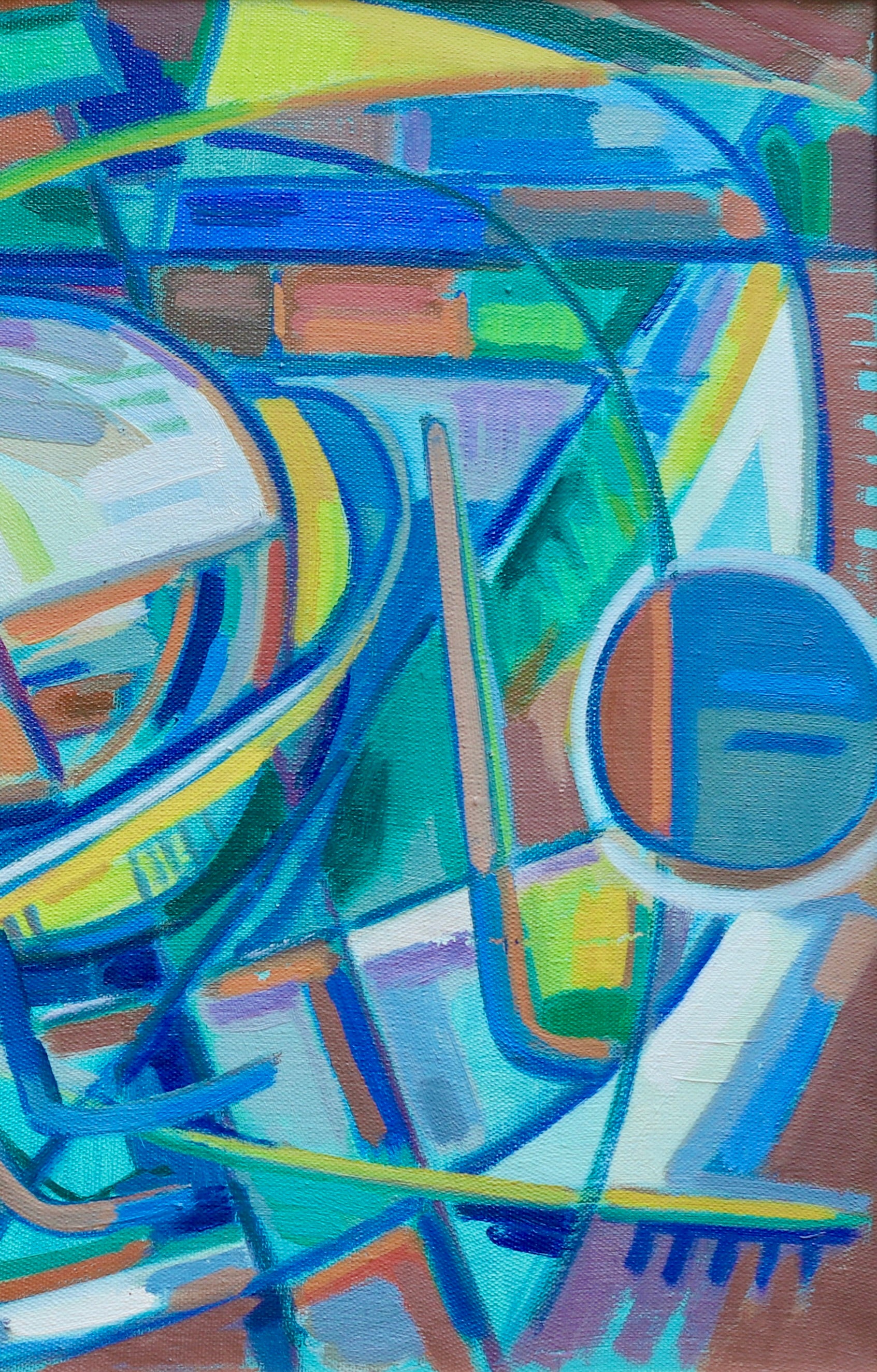 Mid Century Vintage Abstract Painting From Sweden