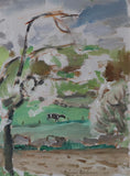 Load image into Gallery viewer, Mid Century Original Landscape Oil Painting From Sweden by A Björkman 1945