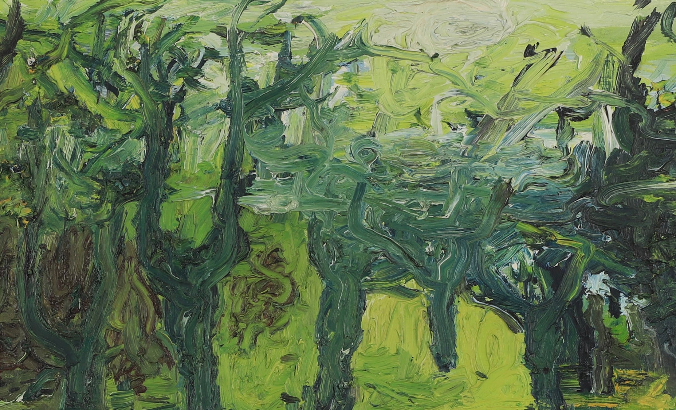 Vintage Mid Century Landscape Oil Painting From Sweden by L Herder