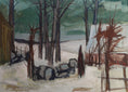 Load image into Gallery viewer, Mid Century Original Winterscape Oil Painting From Sweden