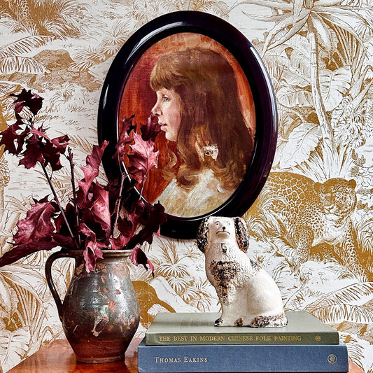 Vintage Art Room Girl's Portrait Sweden