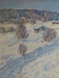 Load image into Gallery viewer, Mid Century Original Winterscape Oil Painting From Sweden