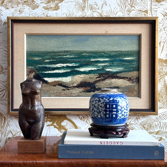 Original Mid Century Vintage Oil Painting Sweden