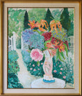 Load image into Gallery viewer, Vintage Mid Century Art Garden Scene From Sweden EH Jacobsson