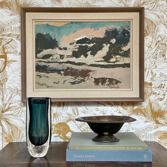 Vintage Art Original Oil Painting From Sweden