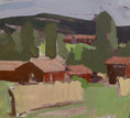 Load image into Gallery viewer, Mid Century Original Vintage Farmhouse Oil Painting from Sweden