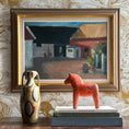 Load image into Gallery viewer, Vintage Farm Oil Painting by T Nilsson from Sweden