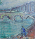 Load image into Gallery viewer, Vintage Art Room Mid Century Oil Painting of Paris From Sweden