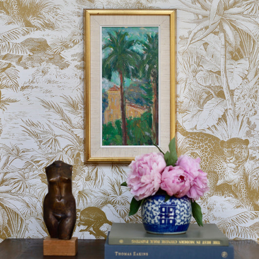 Mid Century Original Vintage Landscape Oil Painting from Sweden