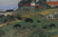 Load image into Gallery viewer, Vintage Art Room Original Oil Painting of Sheep From Sweden 1952