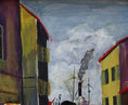 Load image into Gallery viewer, Original Vintage Art Harbor Oil Painting From Sweden