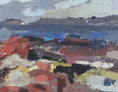 Load image into Gallery viewer, Vintage Original Abstract Landscape Oil Painting From Sweden