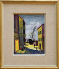 Load image into Gallery viewer, Original Vintage Art Harbor Oil Painting From Sweden
