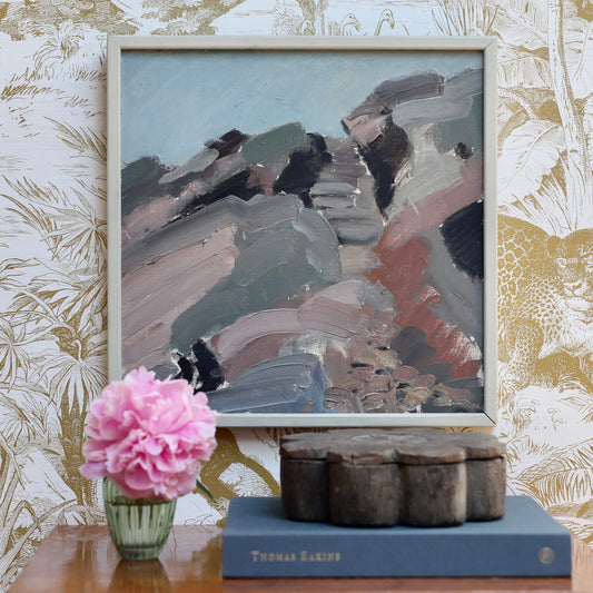 Mid Century Original Vintage Landscape Oil Painting from Sweden