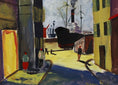 Load image into Gallery viewer, Original Vintage Art Harbor Oil Painting From Sweden
