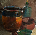 Load image into Gallery viewer, Swedish Vintage Art Still Life Oil Painting A Hansson