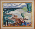 Load image into Gallery viewer, Vintage Art Room Original Coastal Oil Painting Sweden