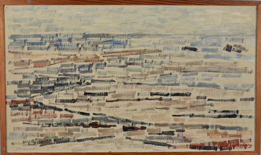 Vintage Mid Century Landscape Painting From Sweden