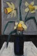 Load image into Gallery viewer, Vintage Art Still Life of Daffodils Original Oil Painting From Sweden