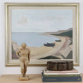 Load image into Gallery viewer, Mid Century Vintage Art Coastal Oil Painting from Sweden